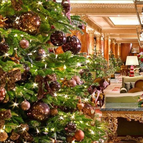 12ft Real Decorated Christmas Tree 10 Colour Schemes Standard Decorations Red Gold
